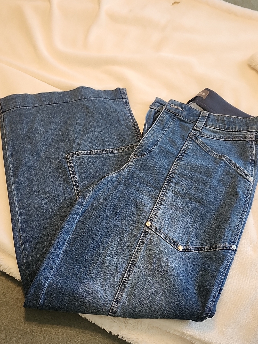 Democracy Wide-Leg Jeans in Blue Wash